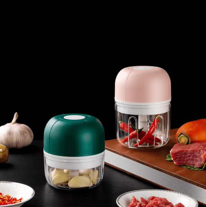 Küchenkrone Hachoir Électrique à Ail | Compact & Rechargeable | Sans BPA & Acier Inoxydable | 250 ml