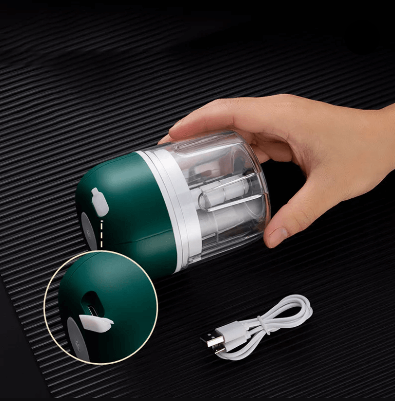Küchenkrone Hachoir Électrique à Ail | Compact & Rechargeable | Sans BPA & Acier Inoxydable | 250 ml