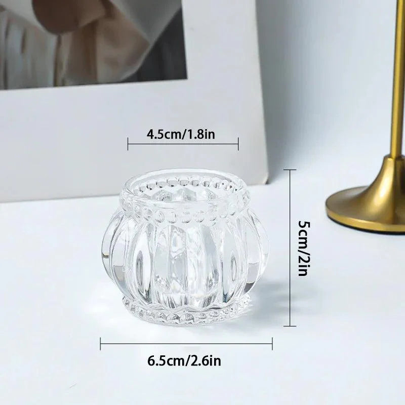 Élégant étage de lysestage en verre texturé bølget