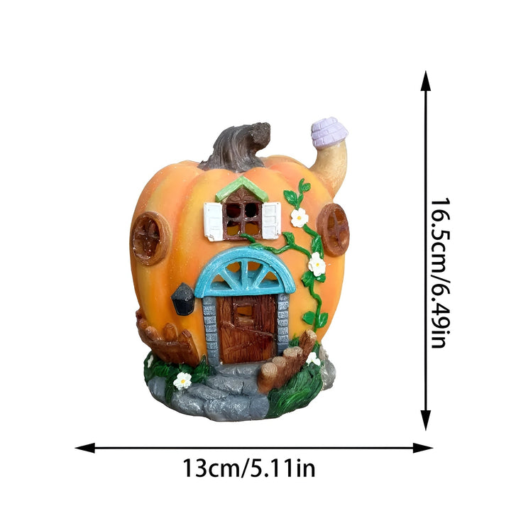 Maison Citrouille Solaire Lumipumpa | Lampe de Jardin LED | Résistante aux Intempéries & Économique en Énergie | Parfaite pour Halloween & Décorations d'Automne