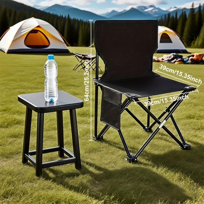 Ensemble de sièges de jardin pliable Campafleur | 2 chaises & 1 table | Motif floral | Portable & Résistant aux intempéries