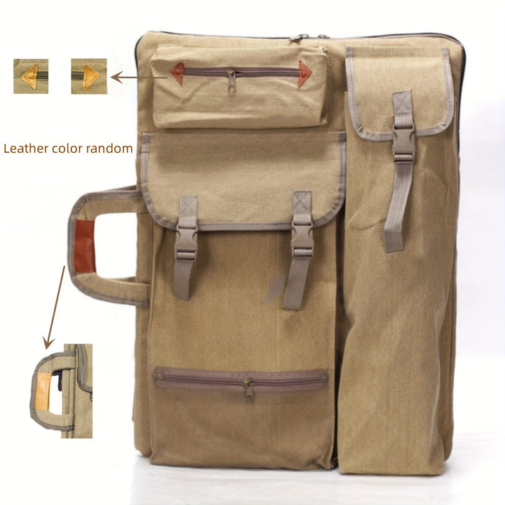 Sac à dos d'artiste Artovo en toile | 66×50 cm | Robuste, Léger & Spacieux | Pour planche à dessin & accessoires | Idéal pour les déplacements