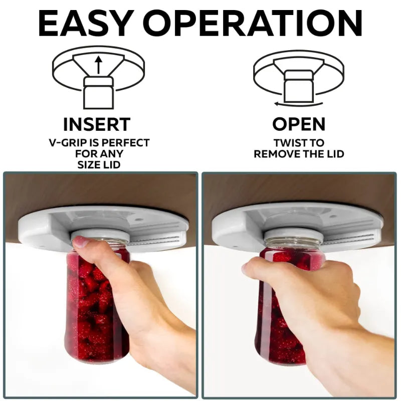 TwistJar - Ouvre-bocaux pour usage sous le comptoir