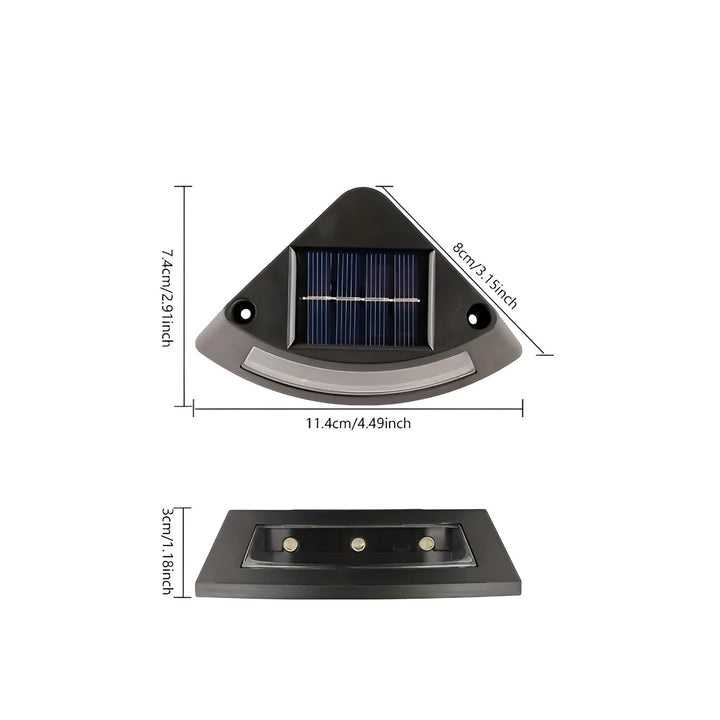 Solora Lampes solaires d'escalier 4 pièces | Résistantes aux intempéries & sans fil | Blanc chaud & blanc froid | Durée d'éclairage 8–10h