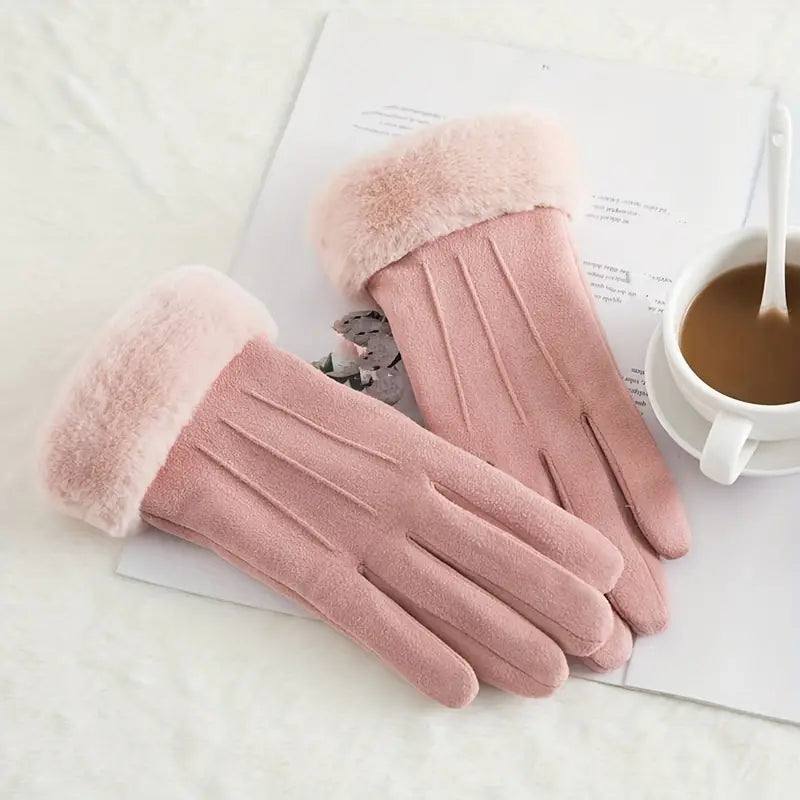 PlushPalm - Gants en velours avec renfort