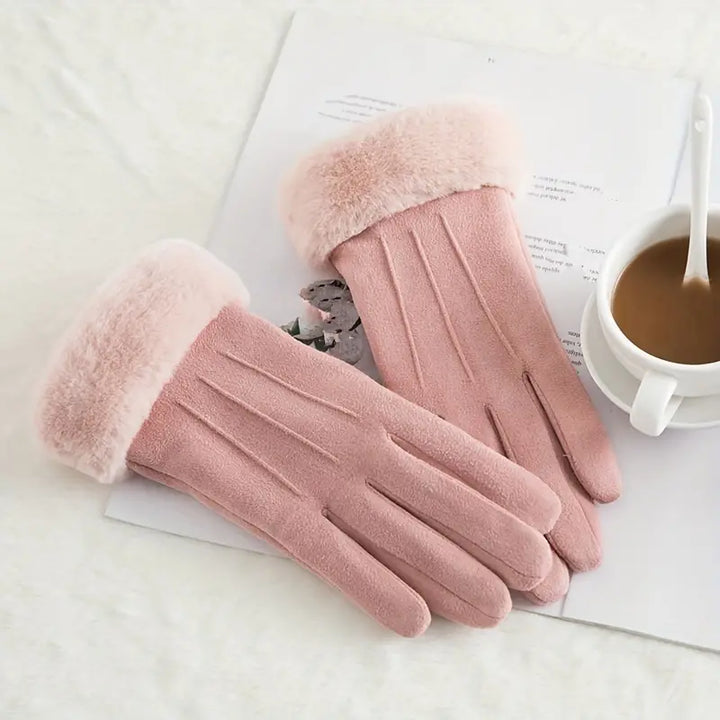 PlushPalm - Gants en velours avec renfort