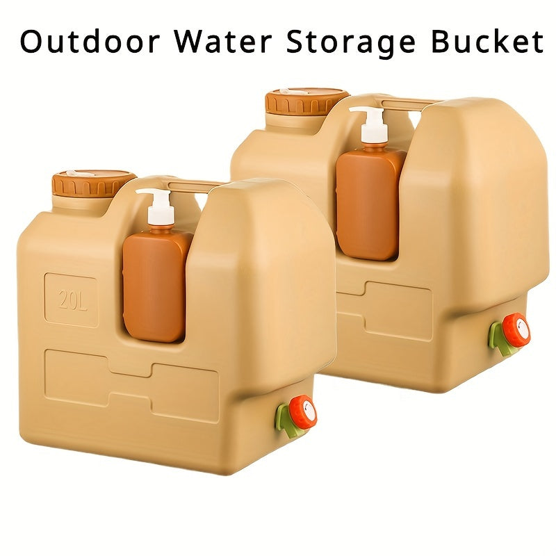AquaTrek Conteneur d'eau extérieur avec distributeur | Compact & Portable | Avec support à savon | Idéal pour le camping & les voyages
