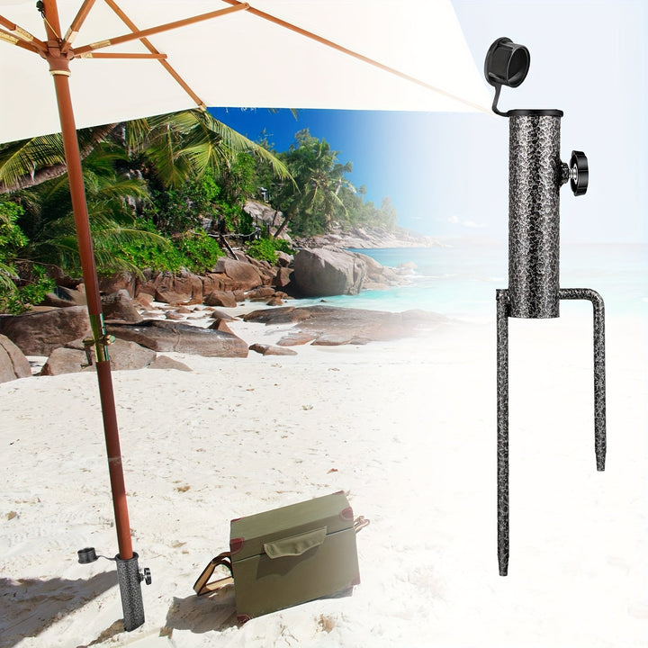 Support de parasol réglable Stabello | Pour tiges de parasol Ø 2.8–3.2 cm | Antidérapant & Portable | Construction en acier robuste