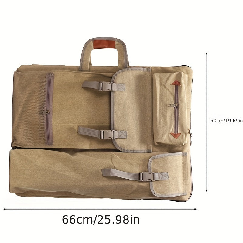 Sac à dos d'artiste Artovo en toile | 66×50 cm | Robuste, Léger & Spacieux | Pour planche à dessin & accessoires | Idéal pour les déplacements