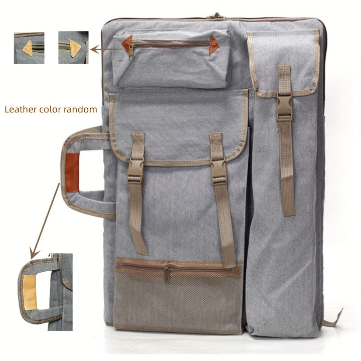 Sac à dos d'artiste Artovo en toile | 66×50 cm | Robuste, Léger & Spacieux | Pour planche à dessin & accessoires | Idéal pour les déplacements