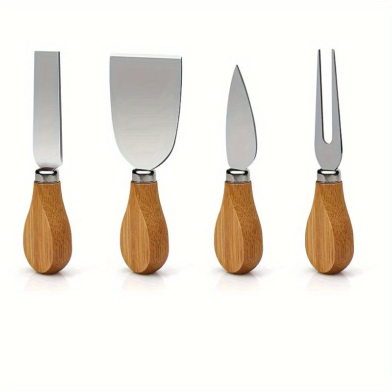 Plateau à fromage Bambucina Runde en bambou | Avec tiroir extensible & 4 couteaux à fromage | Durable & Élégant