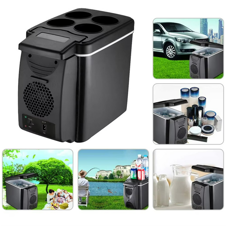ThermiGo Mini Boîte de Réfrigération & de Chauffage | Capacité de 6L | Pour Voiture & Maison | Noir