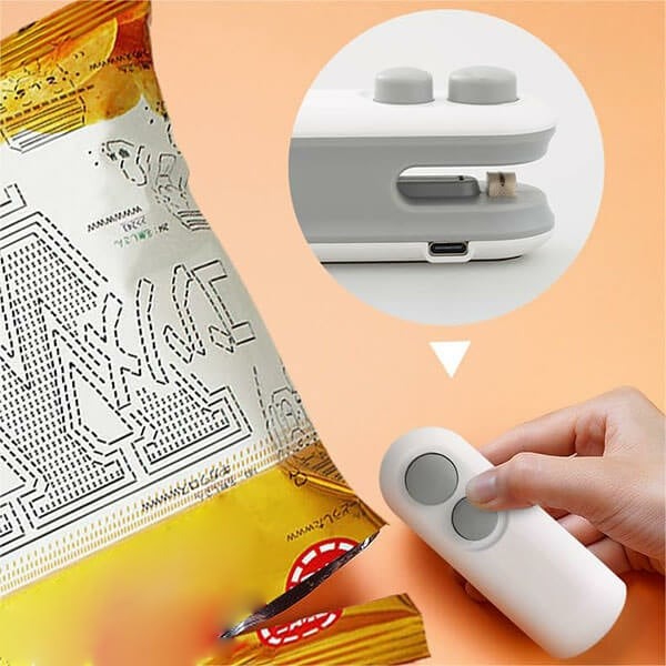 ZipKeeper - Mini-scellant de sachets, Outil portable 2-en-1