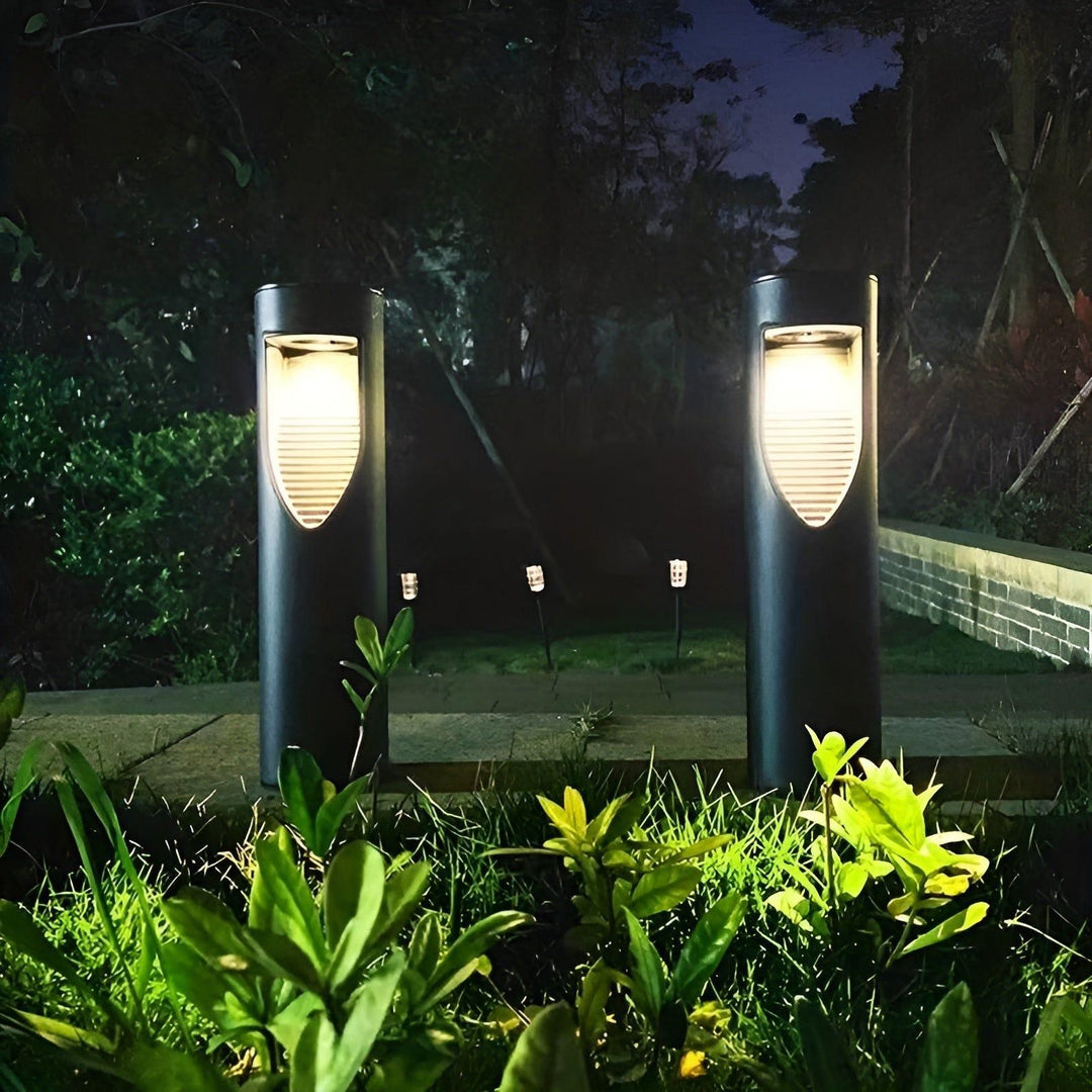 Lampe de jardin solaire Solvara Cylindre | Lumière chaude | Étanche & Sans fil | Contrôle tactile