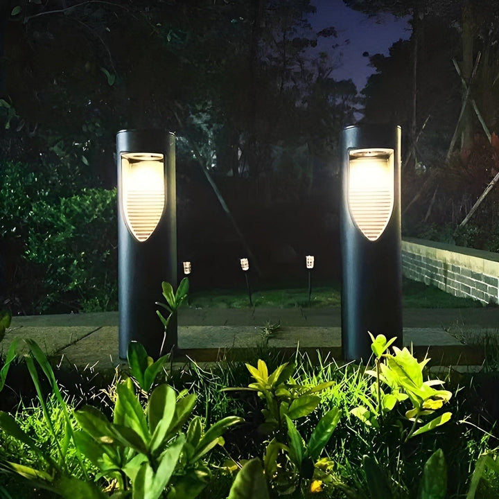 Lampe de jardin solaire Solvara Cylindre | Lumière chaude | Étanche & Sans fil | Contrôle tactile