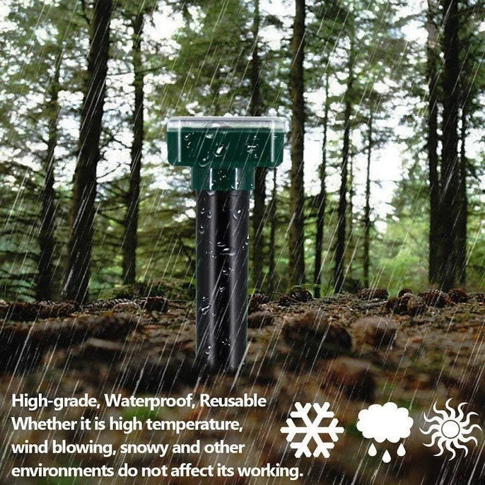SonicGrün Solar Répulsif à Ultrasons pour Animaux | Contre les Souris, Taupes & Serpents | Résistant aux Intempéries & Écologique