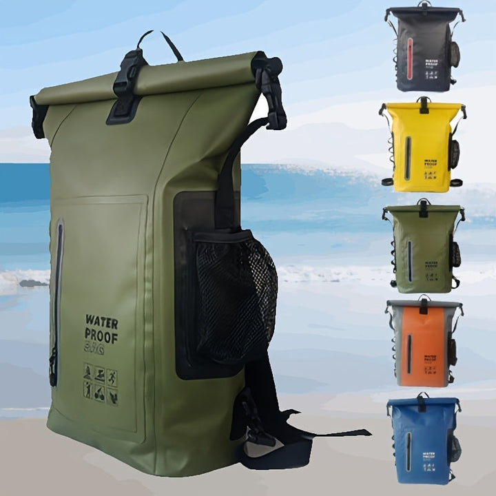 DryTrek Sac à dos de plein air étanche 25L | Rolltop avec fermeture à clip | Design robuste | Parfait pour le kayak, la randonnée et la plage