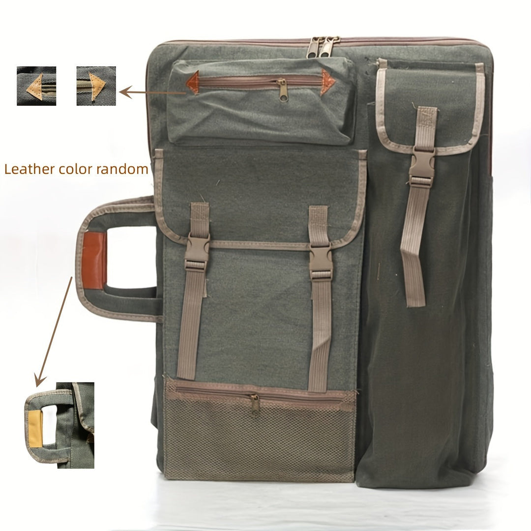 Sac à dos d'artiste Artovo en toile | 66×50 cm | Robuste, Léger & Spacieux | Pour planche à dessin & accessoires | Idéal pour les déplacements