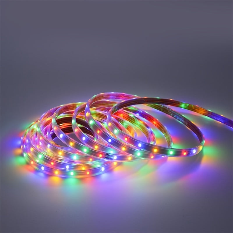 Solvara Flexible Tube LED Solaire avec Télécommande | Éclairage Extérieur Créatif | Énergétiquement Efficace & Résistant aux Intempéries