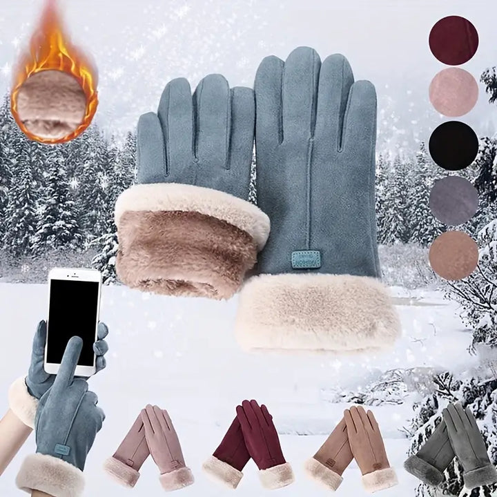 PlushPalm - Gants en velours avec renfort