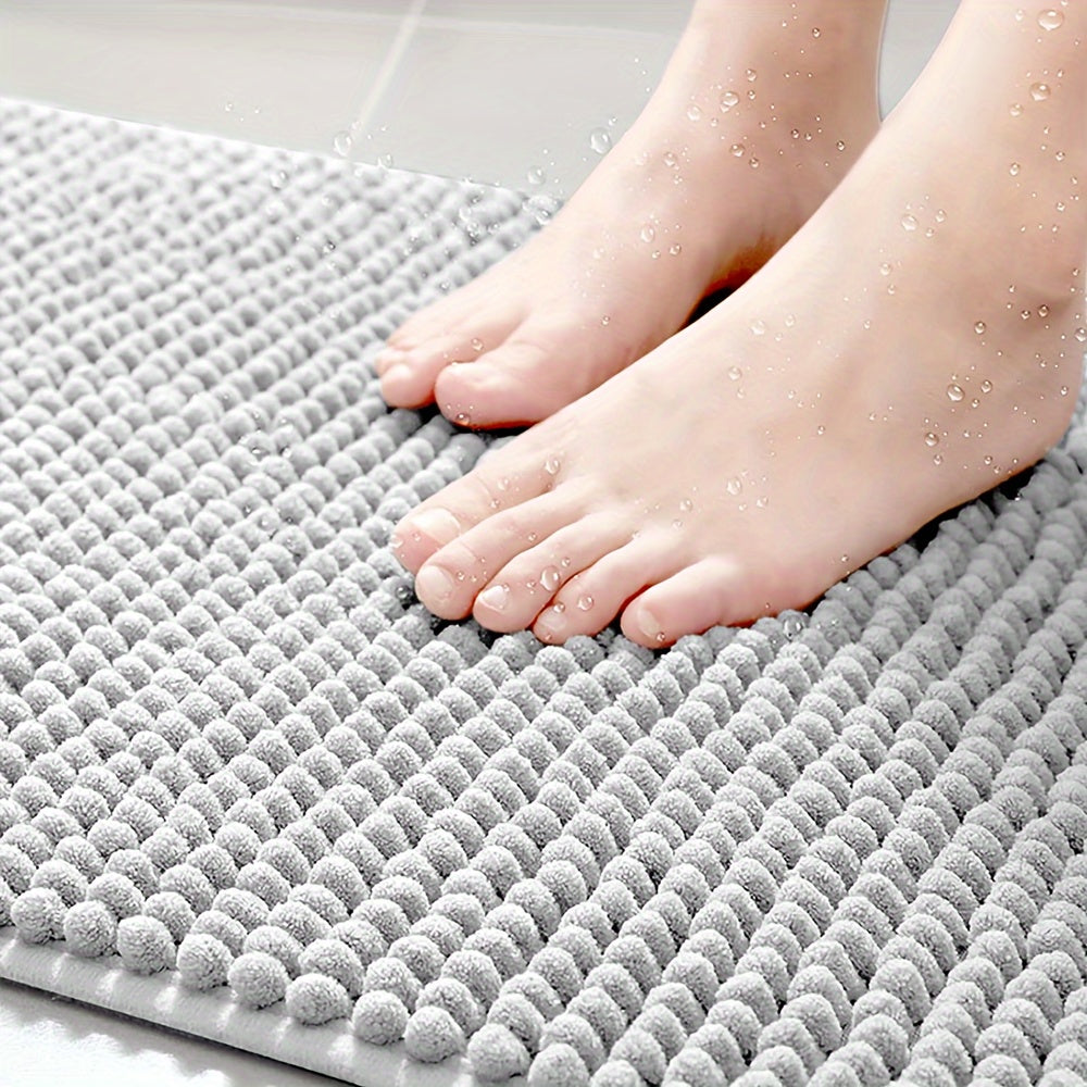 Tapis de Bain d'Angle Lunava | Forme L pour Douche & Coin | Antidérapant & Doux | 40x40x80 cm
