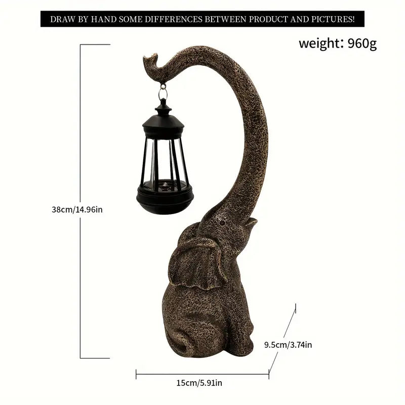 EnchantiLite - Élégante Lampe Solaire Éléphant