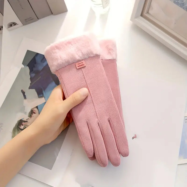 PlushPalm - Gants en velours avec renfort