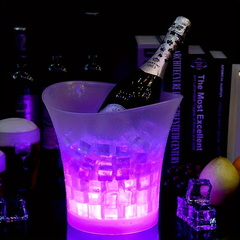 LumiChill Seau à Glace LED | Seau de 5L | Fonctionne sur Batterie | Décoration de Fête & Événement