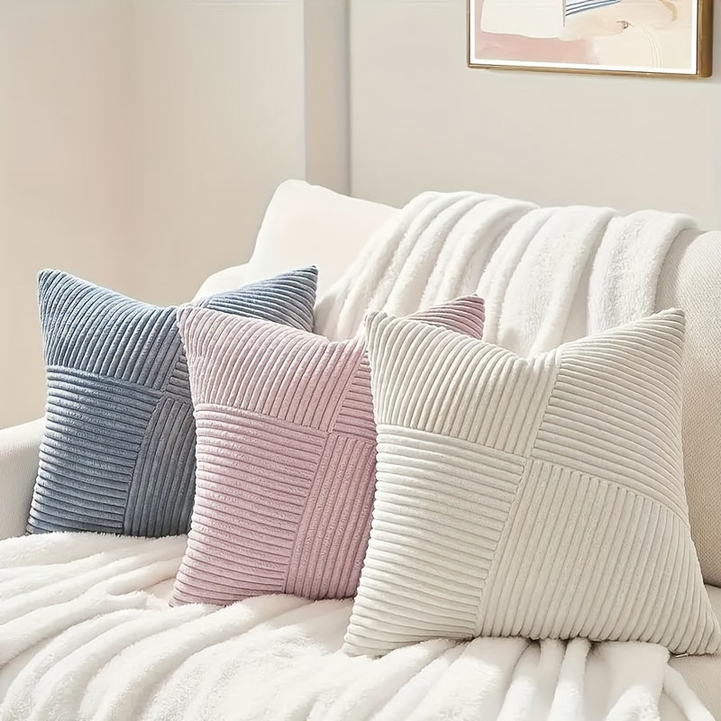 Set de housses de coussin NordLiv | Style Boho | Velours doux | 2 pièces, 45×45 cm, 50x50 cm