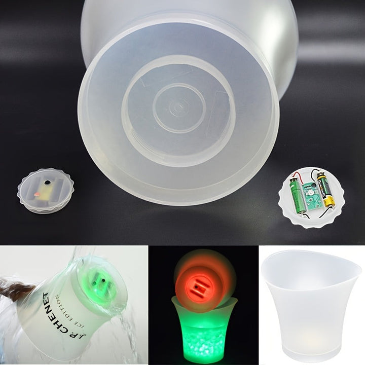 LumiChill Seau à Glace LED | Seau de 5L | Fonctionne sur Batterie | Décoration de Fête & Événement