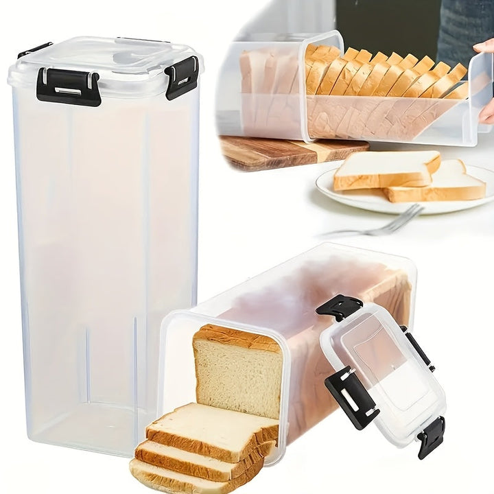 Boîte à pain Slice&Store avec aide à la coupe | Hermétique & sans BPA | 30 × 15 × 15 cm | Garde le pain frais plus longtemps