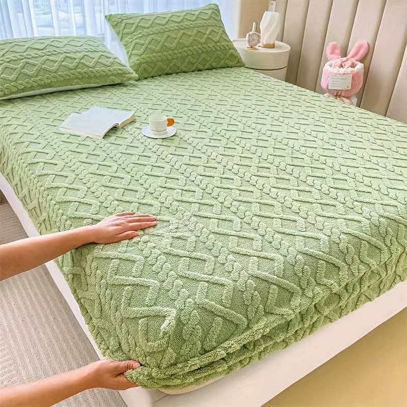 SleepVel - Nouveau Drap-housse en Flanelle Velours