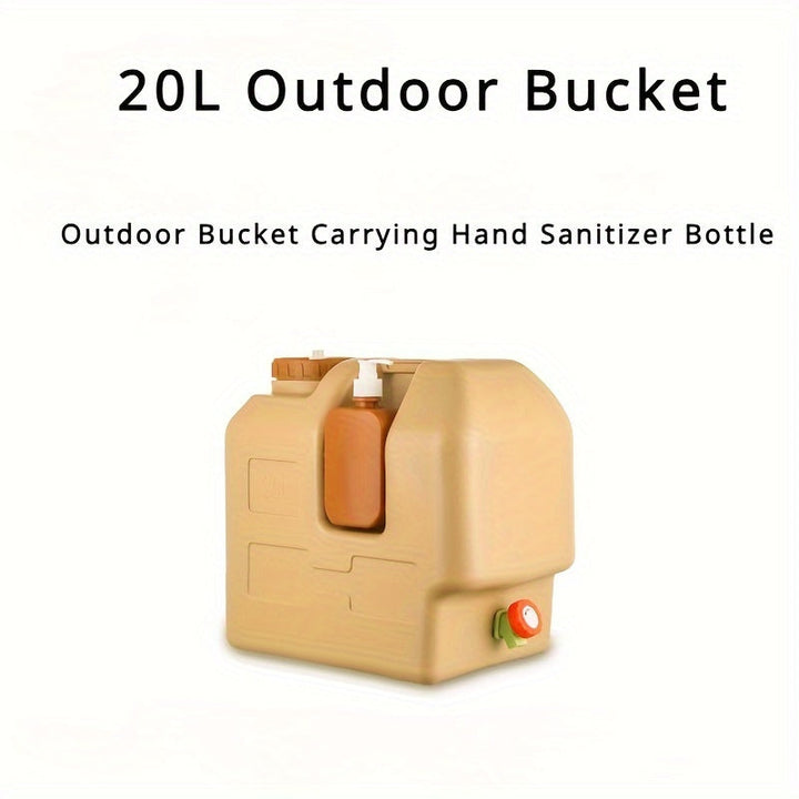 AquaTrek Conteneur d'eau extérieur avec distributeur | Compact & Portable | Avec support à savon | Idéal pour le camping & les voyages