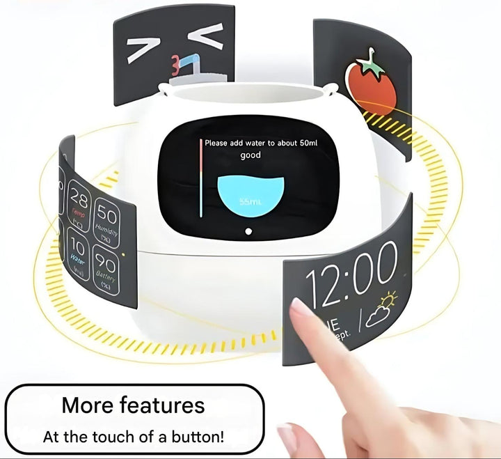 PflanzenFreund SmartPot | Pot de fleurs intelligent avec arrosage automatique | Contrôle par application & retour d'information par emoji