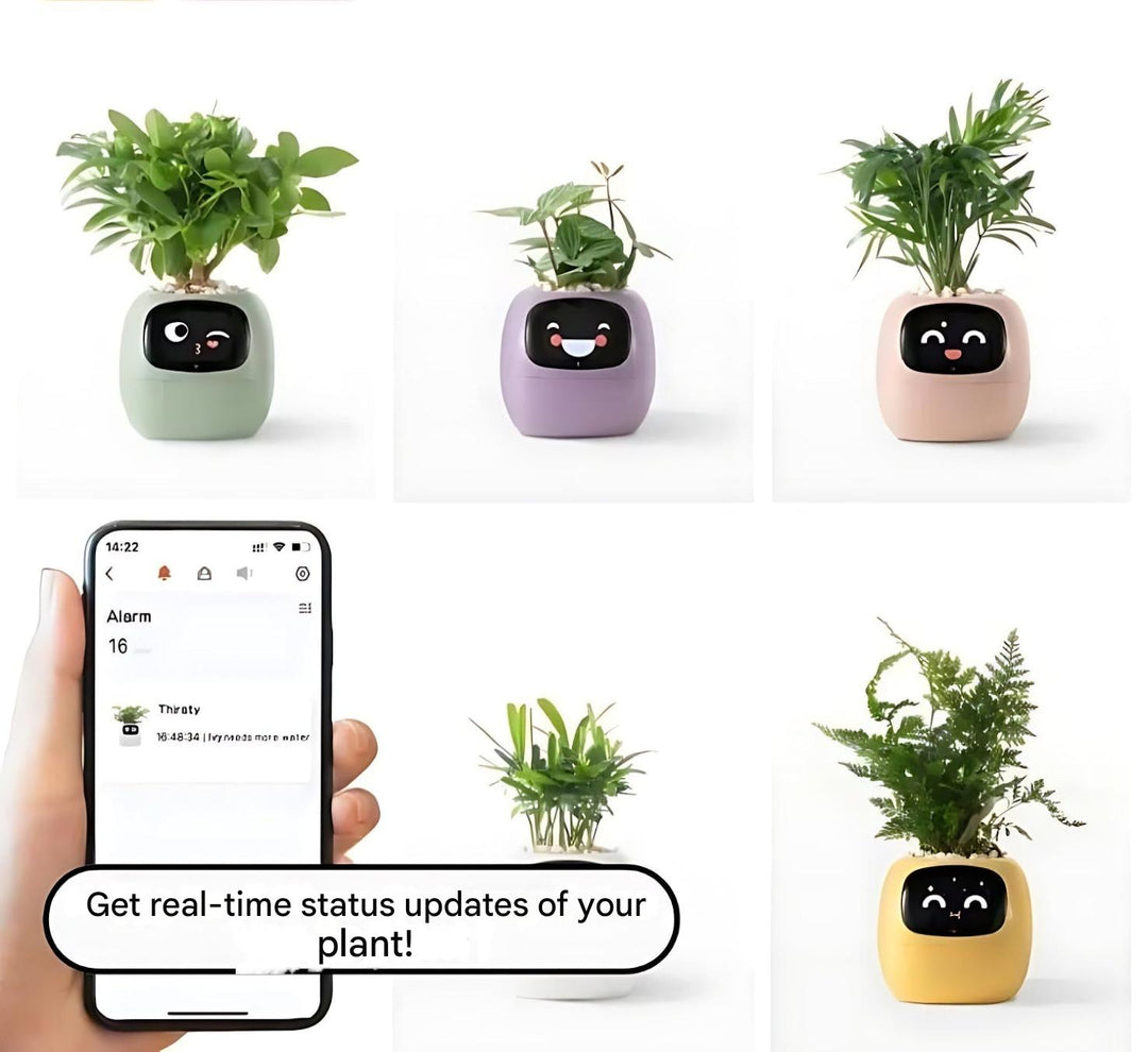 PflanzenFreund SmartPot | Pot de fleurs intelligent avec arrosage automatique | Contrôle par application & retour d'information par emoji