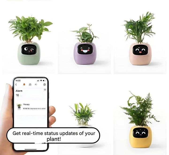 PflanzenFreund SmartPot | Pot de fleurs intelligent avec arrosage automatique | Contrôle par application & retour d'information par emoji
