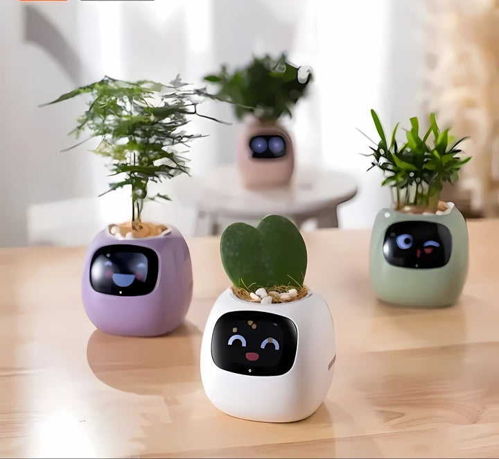 PflanzenFreund SmartPot | Pot de fleurs intelligent avec arrosage automatique | Contrôle par application & retour d'information par emoji
