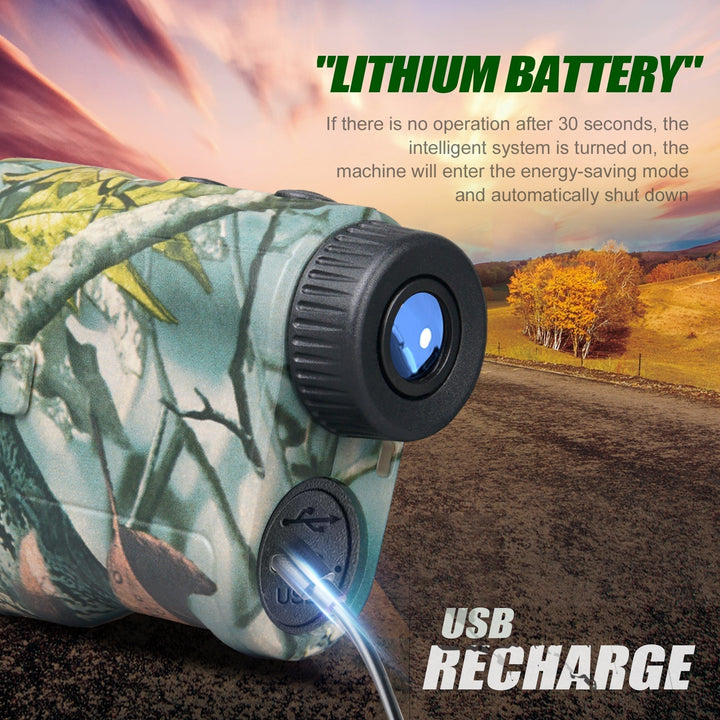 Télémètre Laser TERRAVIEW 1000 | Portée jusqu'à 1000 m | Design camouflage | Étanche et rechargeable | Pour la chasse et les activités en plein air