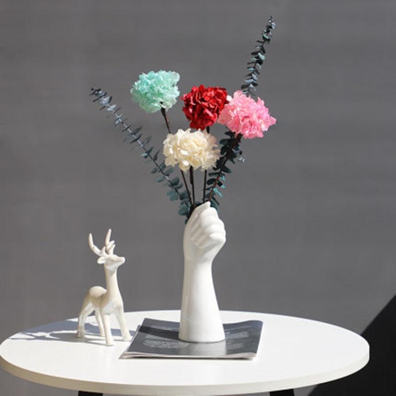 Vase ArteHand | Forme de main en céramique | Surface brillante | Accessoire de décoration artistique