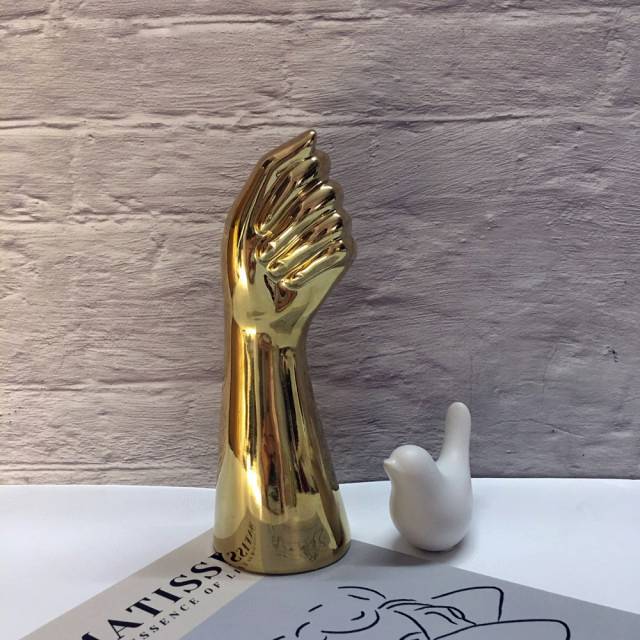Vase ArteHand | Forme de main en céramique | Surface brillante | Accessoire de décoration artistique