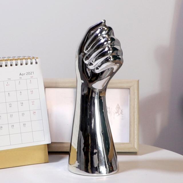Vase ArteHand | Forme de main en céramique | Surface brillante | Accessoire de décoration artistique
