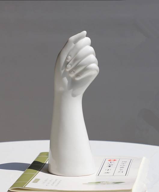 Vase ArteHand | Forme de main en céramique | Surface brillante | Accessoire de décoration artistique