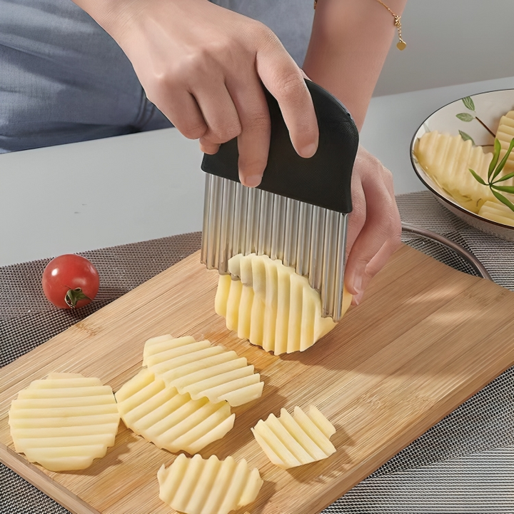RippleCutter - Râpe de cuisine en acier inoxydable en forme de vague