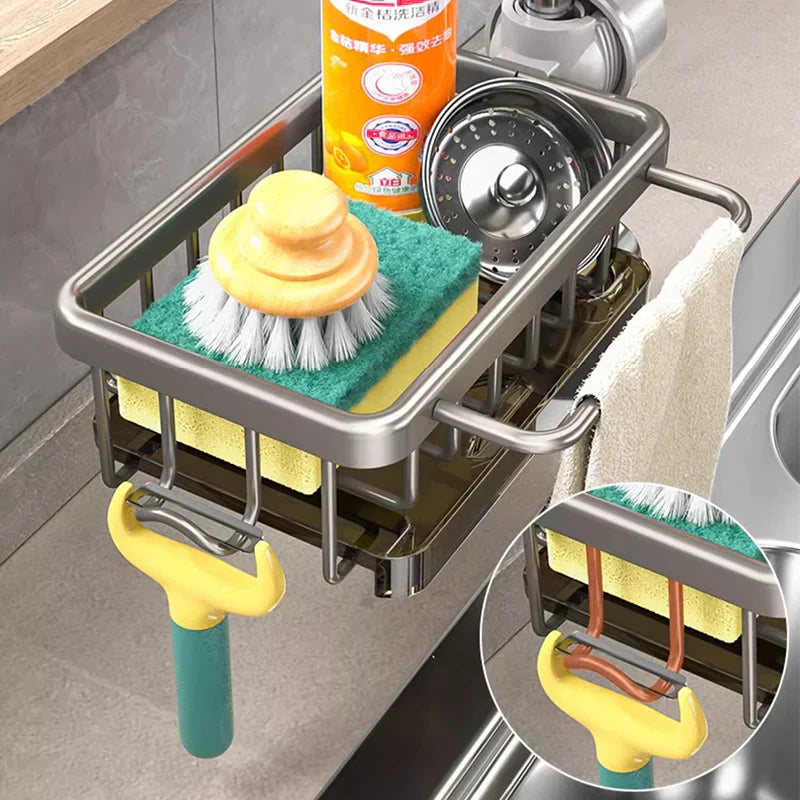 CleanTray - Organisateur de lavabo en aluminium