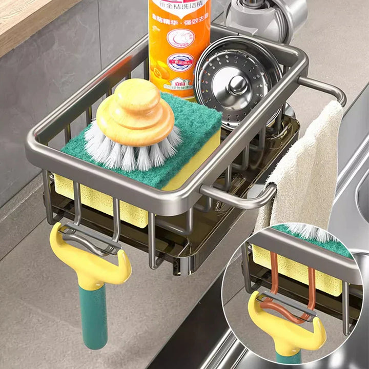 CleanTray - Organisateur de lavabo en aluminium