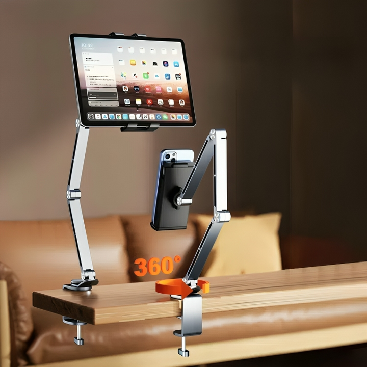 TechHold - Support stable pour tablette et téléphone en aluminium