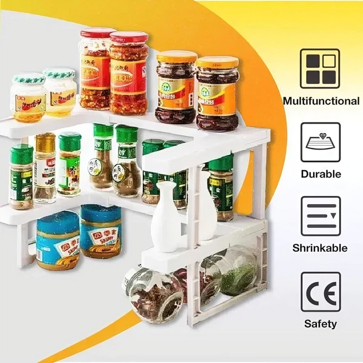 SpiceLayer - Organisateur d'épices empilable à 2 niveaux