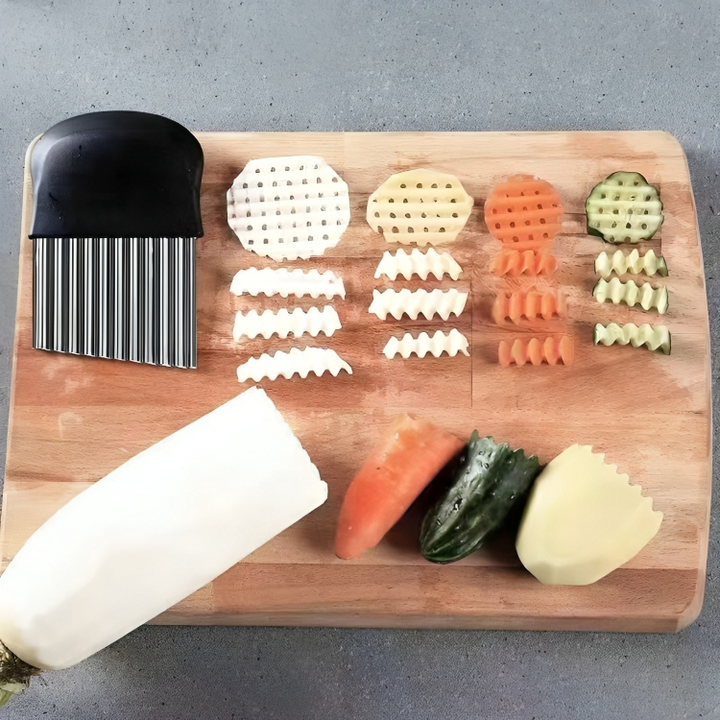 RippleCutter - Râpe de cuisine en acier inoxydable en forme de vague