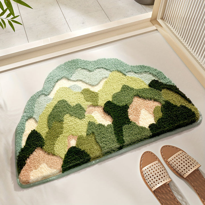 Tapis de bain Velvaflor motif floral | Extra doux et antidérapant | 45x70 cm | 2 cm d'épaisseur