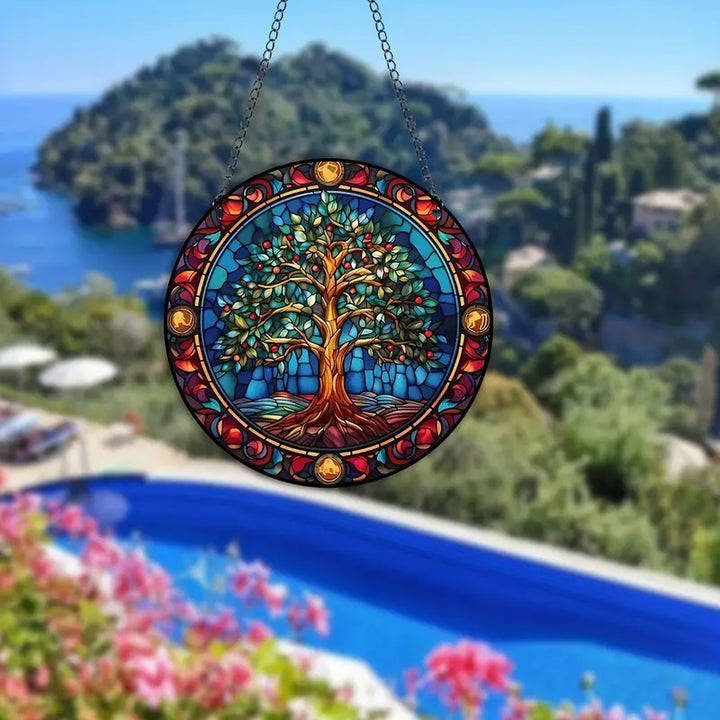 Solavia Suncatcher Pendentif en Cristal | Fait Main | Jeu de Couleurs & Reflets Lumineux | Pour Fenêtres & Intérieurs